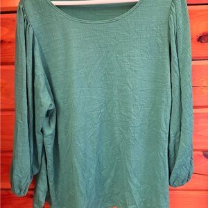 Max Studio Textured Long Sleeve Top